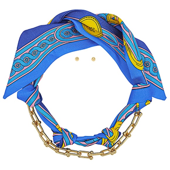 U Chain & Scarf Multi Way Necklace Set - Picture 3 of 3